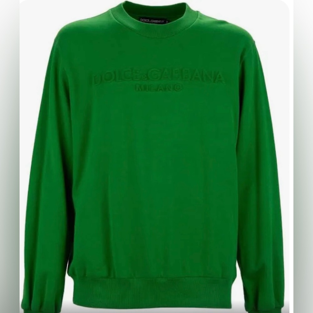 Men’s Dolce and Gabbana technical jersey monogram sweater sz 50